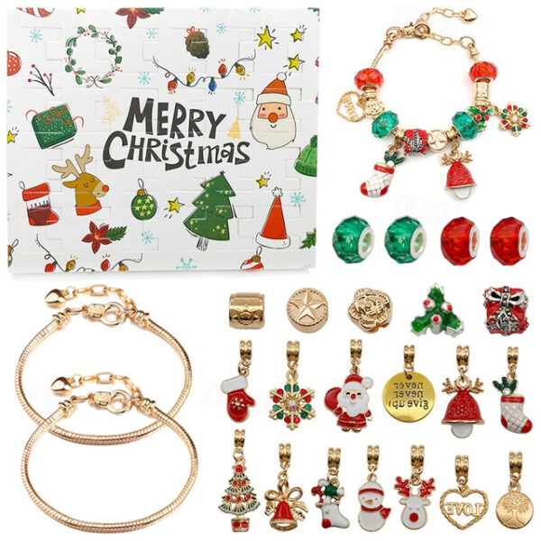 Christmas Advent Calendar DIY Bracelet Making Kit for Girls Kids Women Necklace Bracelet Crafts | Beads & Jewelry Making | Charms & Pendants 2025 - US