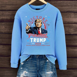 Women's85% CottonTrump Sweatshirt Cotton Letter Street Dailywear Print Casual Crew Neck Long Sleeve Micro-elastic Fall Winter Comfrt Breathable Soft F